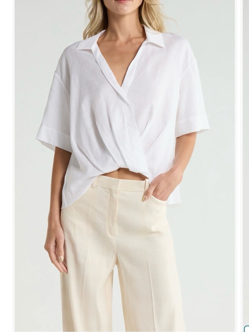 Theory Twist High-Low Top